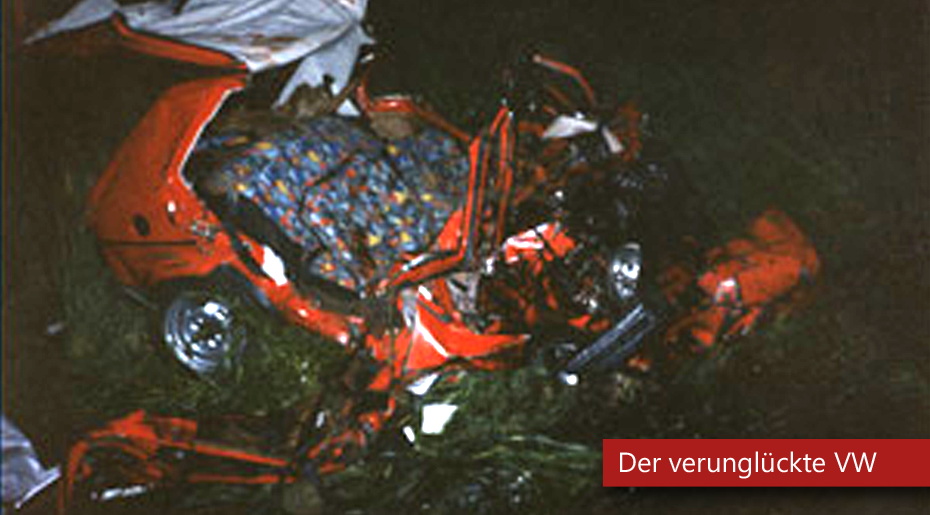 Bild vom verunglückten VW 1995