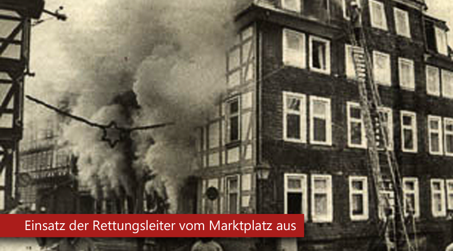 Bild der Rettungsleiter vom Marktplatz aus 1993